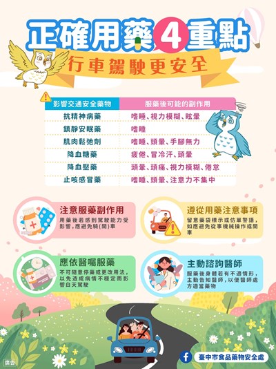 圖卡-正確用藥4重點 行車駕駛更安全